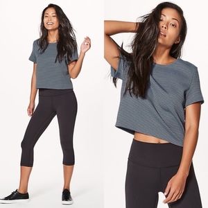 lululemon shaped striped short sleeve